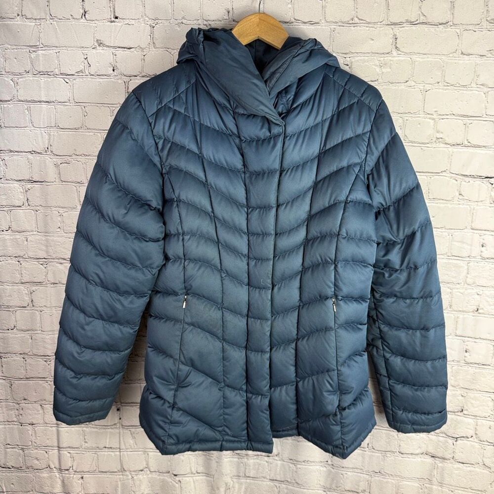 Patagonia Women's Downtown Loft Goose Down Jacket Size Large Blue